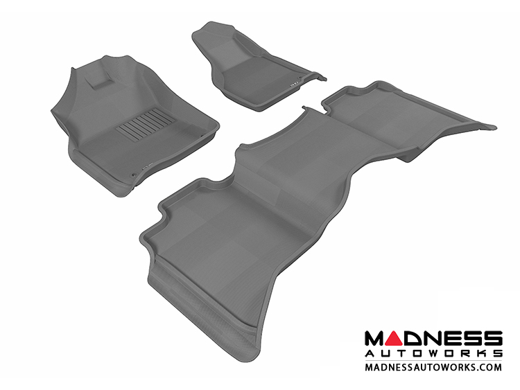 Dodge RAM 1500/ 2500/ 3500 Crew Cab Floor Mats (Set of 3) - Gray by 3D MAXpider